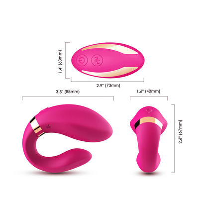 Игрушки пар удаленных флюидов Massager двойного Foreplay вибрации моторов дразня взрослые