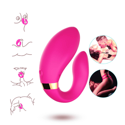 Игрушки пар удаленных флюидов Massager двойного Foreplay вибрации моторов дразня взрослые