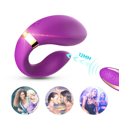 Игрушки пар удаленных флюидов Massager двойного Foreplay вибрации моторов дразня взрослые