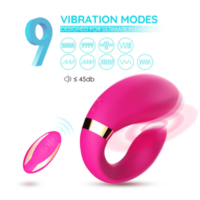 Игрушки пар удаленных флюидов Massager двойного Foreplay вибрации моторов дразня взрослые