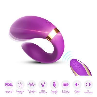 Игрушки пар удаленных флюидов Massager двойного Foreplay вибрации моторов дразня взрослые