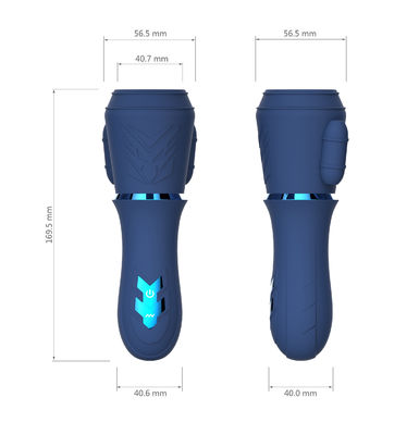 Палочка AV людей - Massager Masturbator вибромашины чашки тренировки Glans 10 частот, двойные моторы