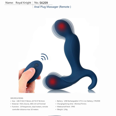 Вибромашина Masturbator Bendable Massager простаты дистанционного управления водоустойчивого мужская