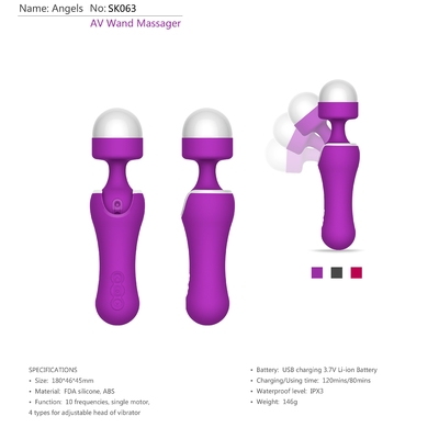 4 типа регулируемая главная вибромашина силикона на Massager 180*46*45mm палочки Vegina взрослый