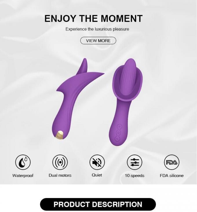 Ультрамодный язык лижа T-поцелуя игрушки вибромашины massager различного перезаряжаемые