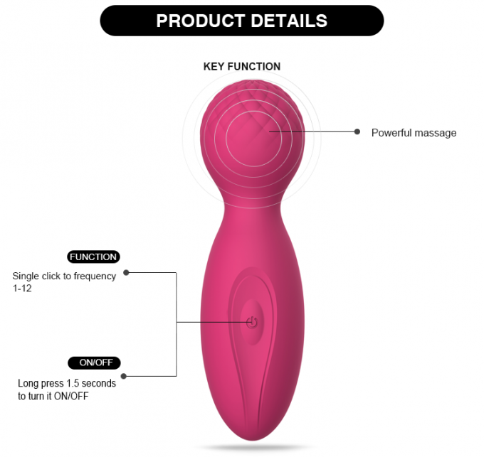 Massager тела варианта любов палочки тела Vibe g силикона сатинировки 10 функций мини