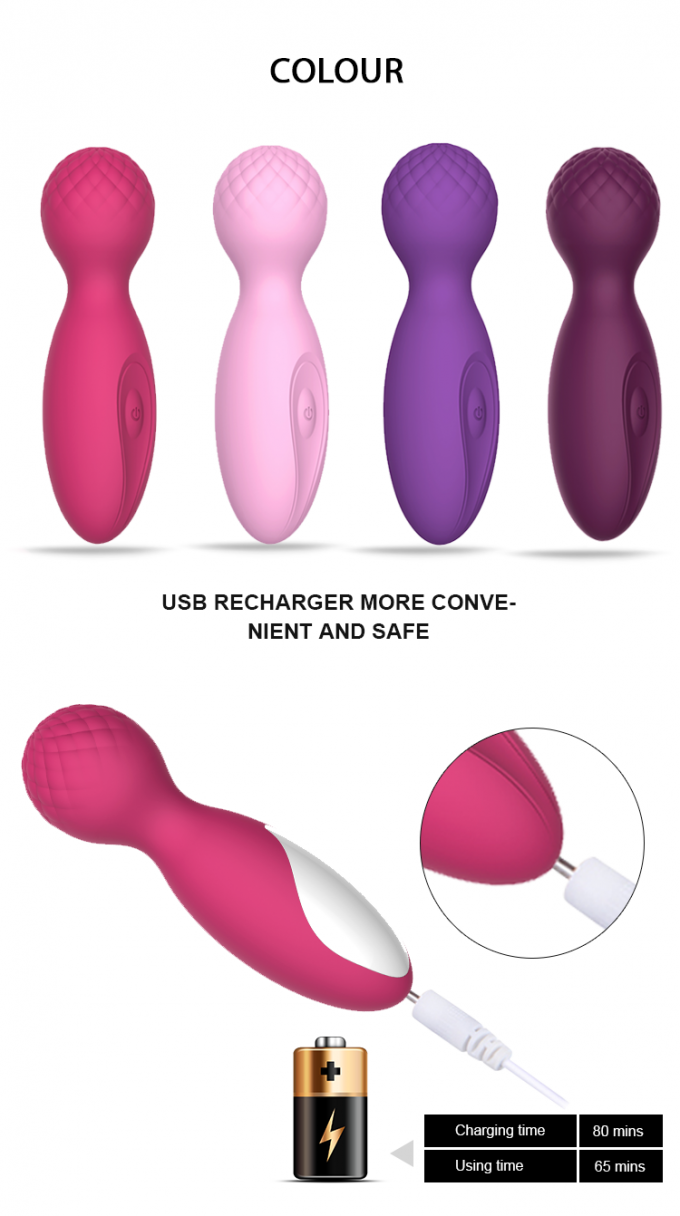 Massager тела варианта любов палочки тела Vibe g силикона сатинировки 10 функций мини